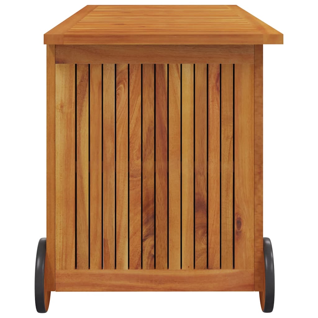 Contenitore Giardino con Ruote 113x50x58 Legno Massello Acacia - homemem39