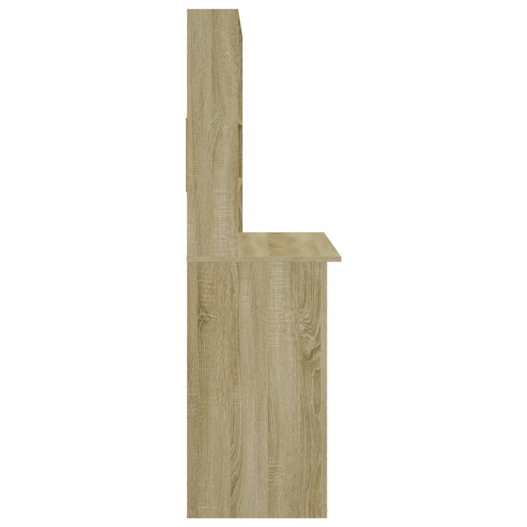 Scrivania Mensole Rovere Sonoma 102x45x148 cm Legno Multistrato - homemem39