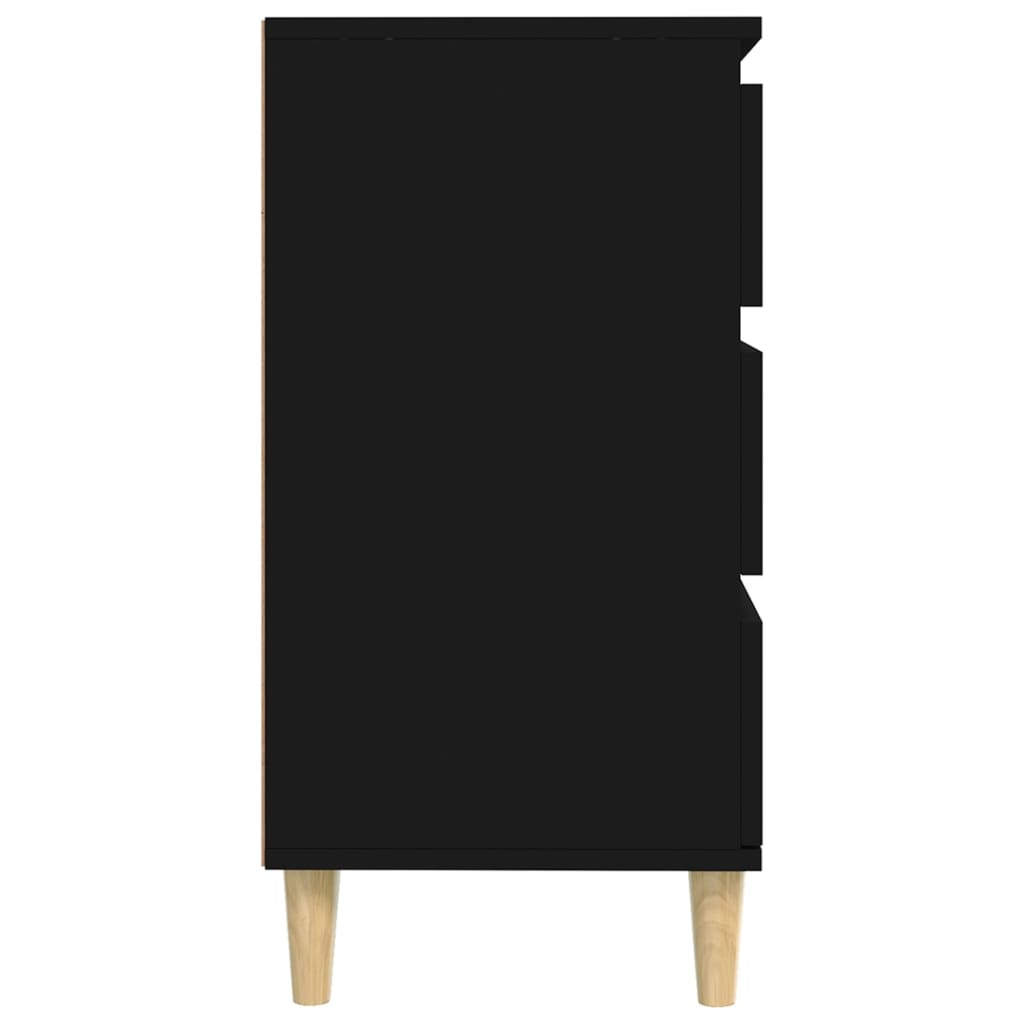 Credenza Nero 60x35x70 cm in Legno Multistrato - homemem39