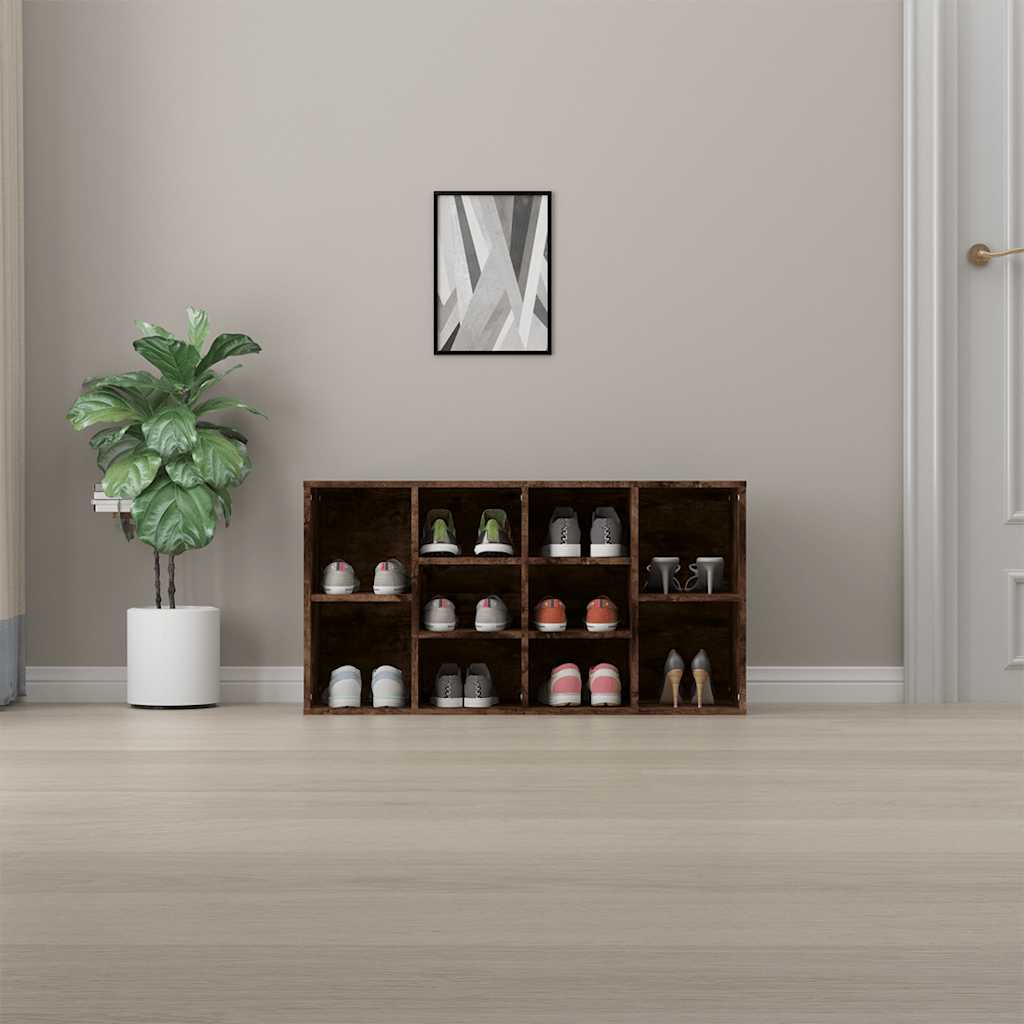 Scarpiera Rovere Fumo 103x30x55 cm in Legno Multistrato