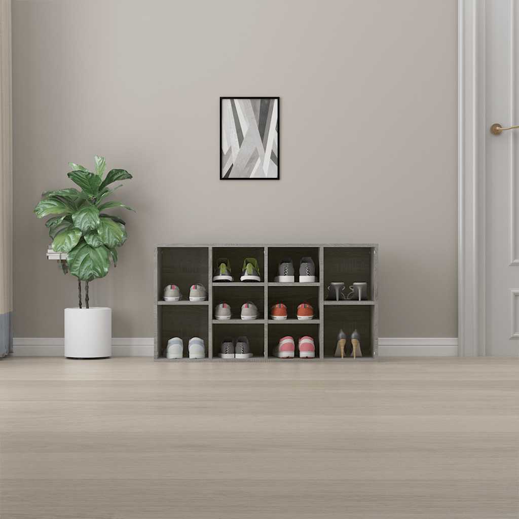 Scarpiera Grigio Sonoma 103x30x55 cm in Legno Multistrato