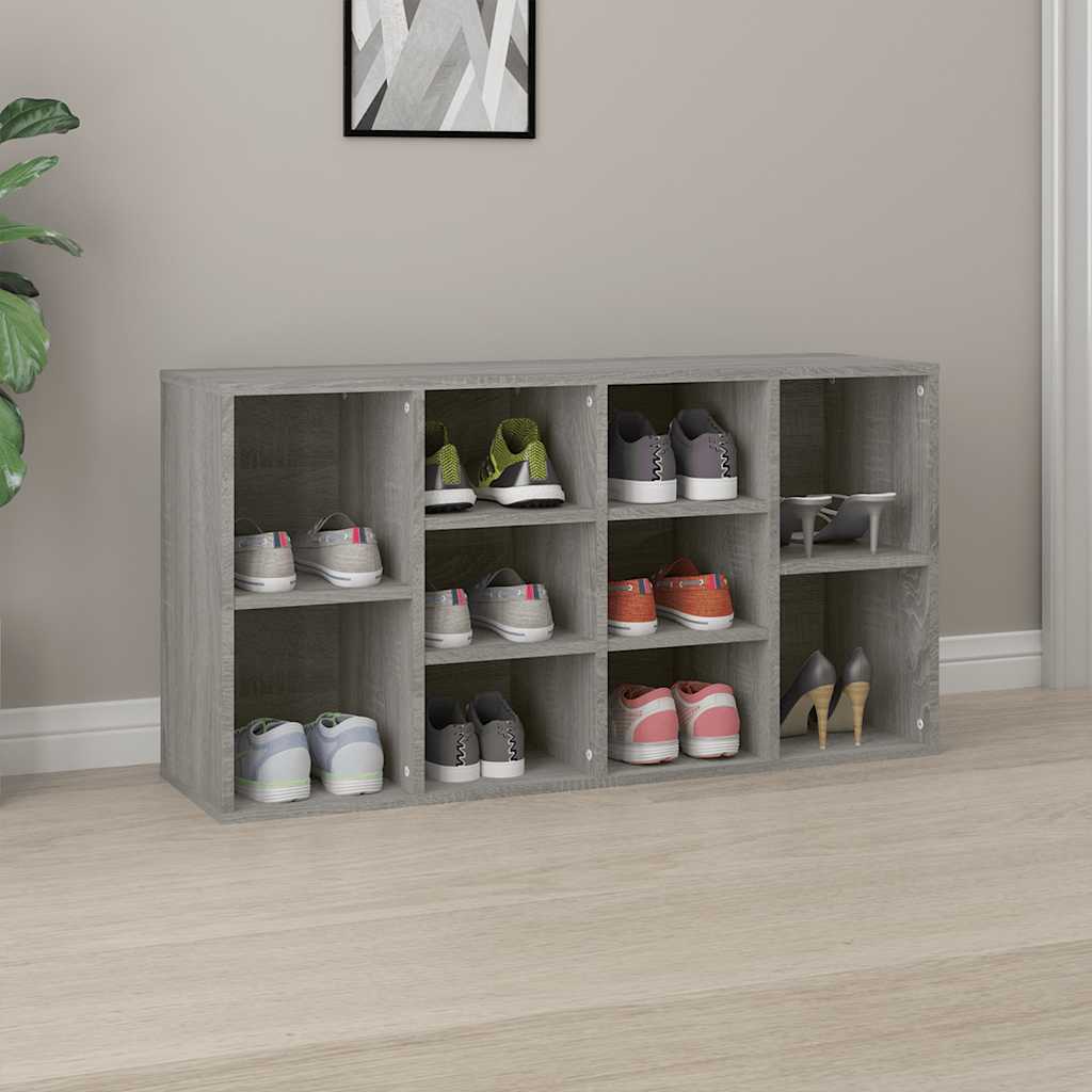 Scarpiera Grigio Sonoma 103x30x55 cm in Legno Multistrato