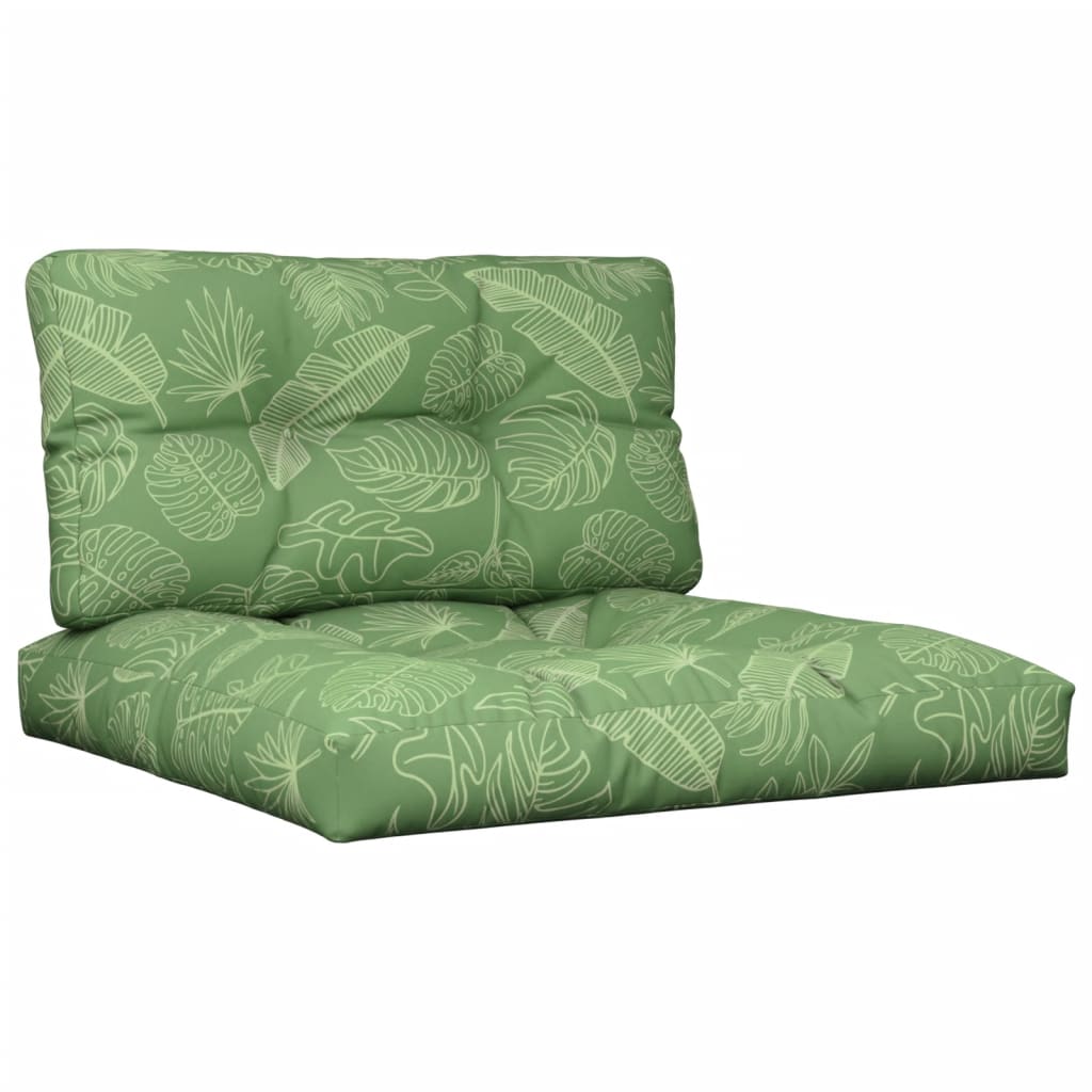 Cuscini per Pallet 2 pz Motivo a Foglie Tessuto - homemem39