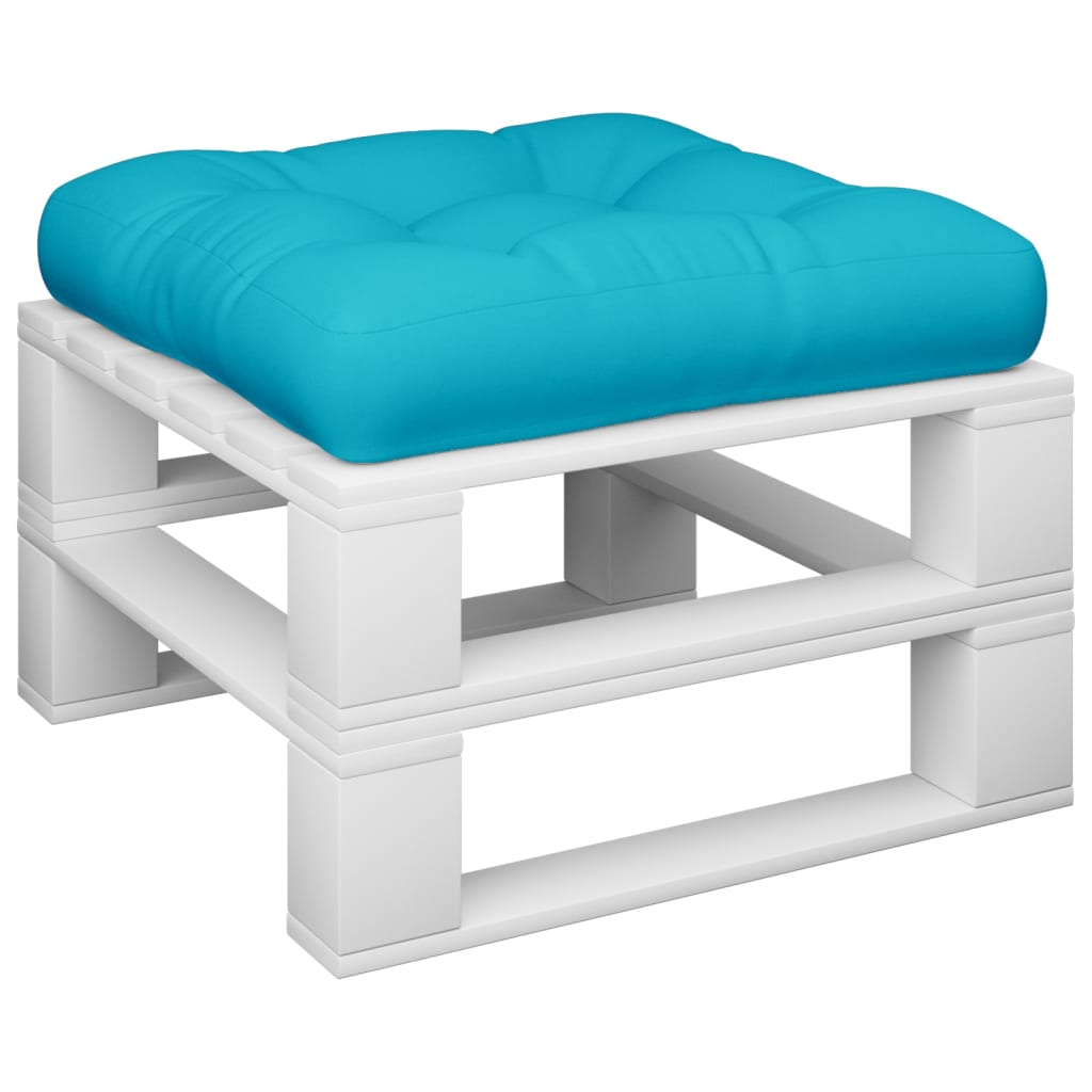 Cuscino per Pallet Turchese 60x61,5x10 cm in Tessuto Oxford - homemem39