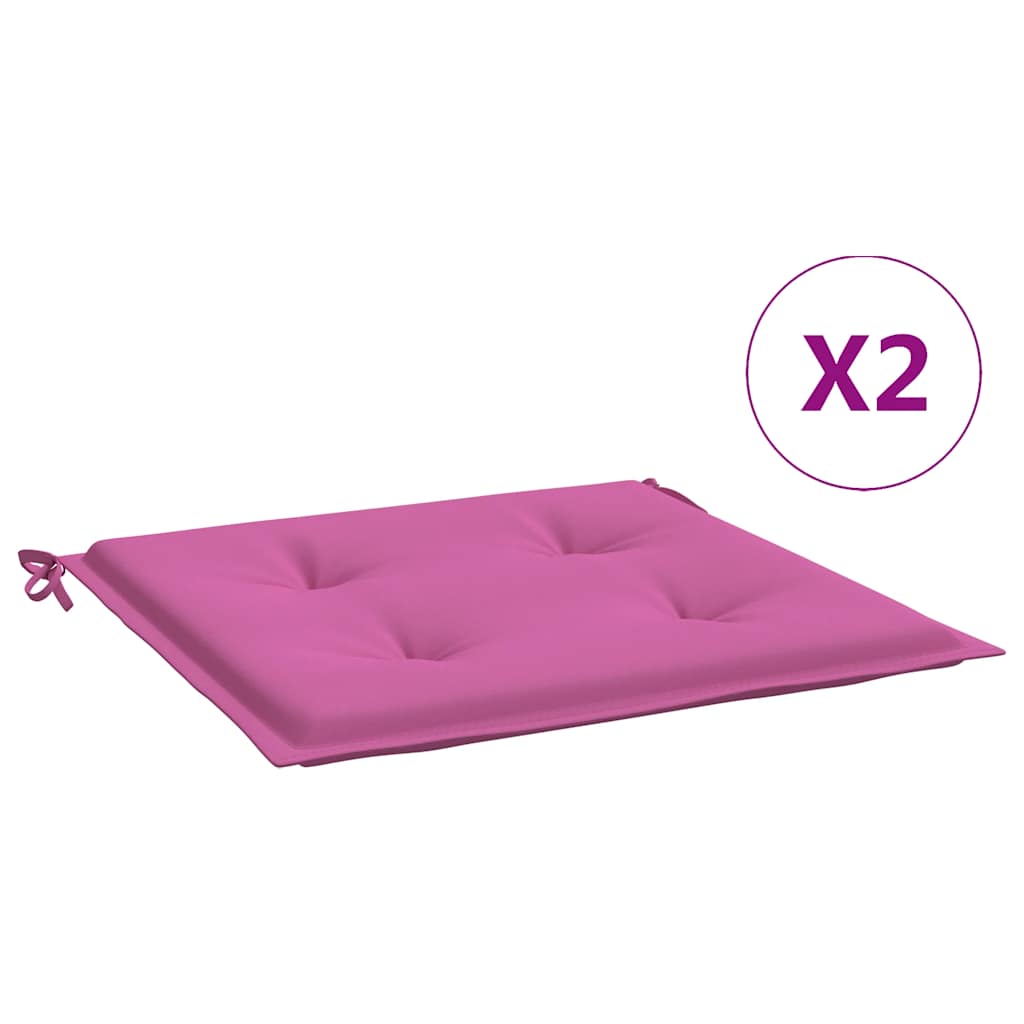 Cuscini per Sedia 2 pz Rosa 40x40x4 cm in Tessuto - homemem39