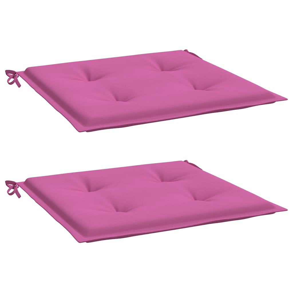 Cuscini per Sedia 2 pz Rosa 40x40x4 cm in Tessuto - homemem39