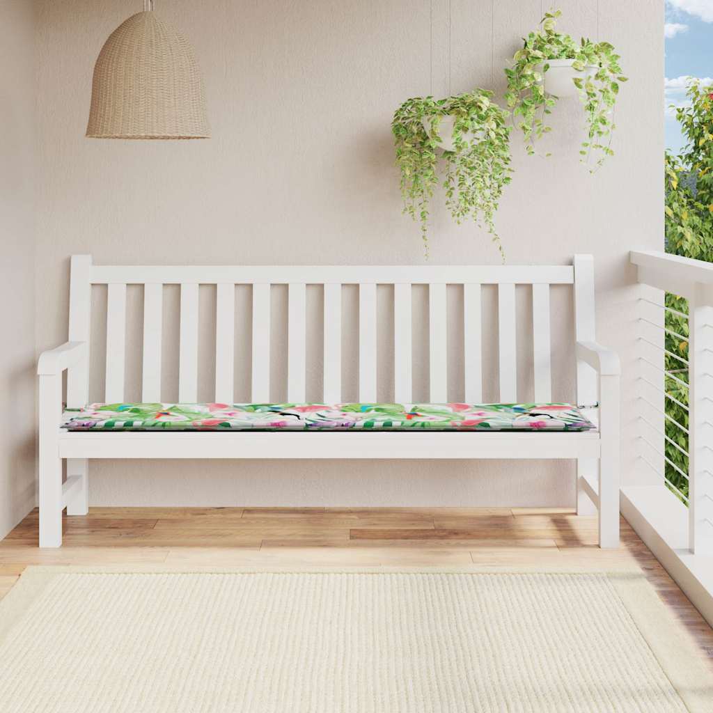Cuscino per Panca da Giardino Multicolore 200x50x4cm in Tessuto - homemem39