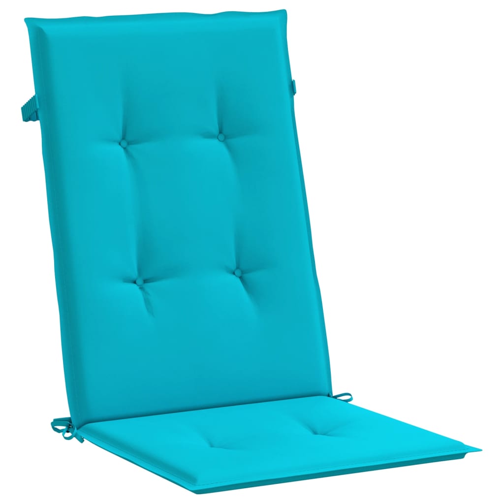 Cuscini per Sedia con Schienale Alto 6 pz Turchese in Tessuto - homemem39