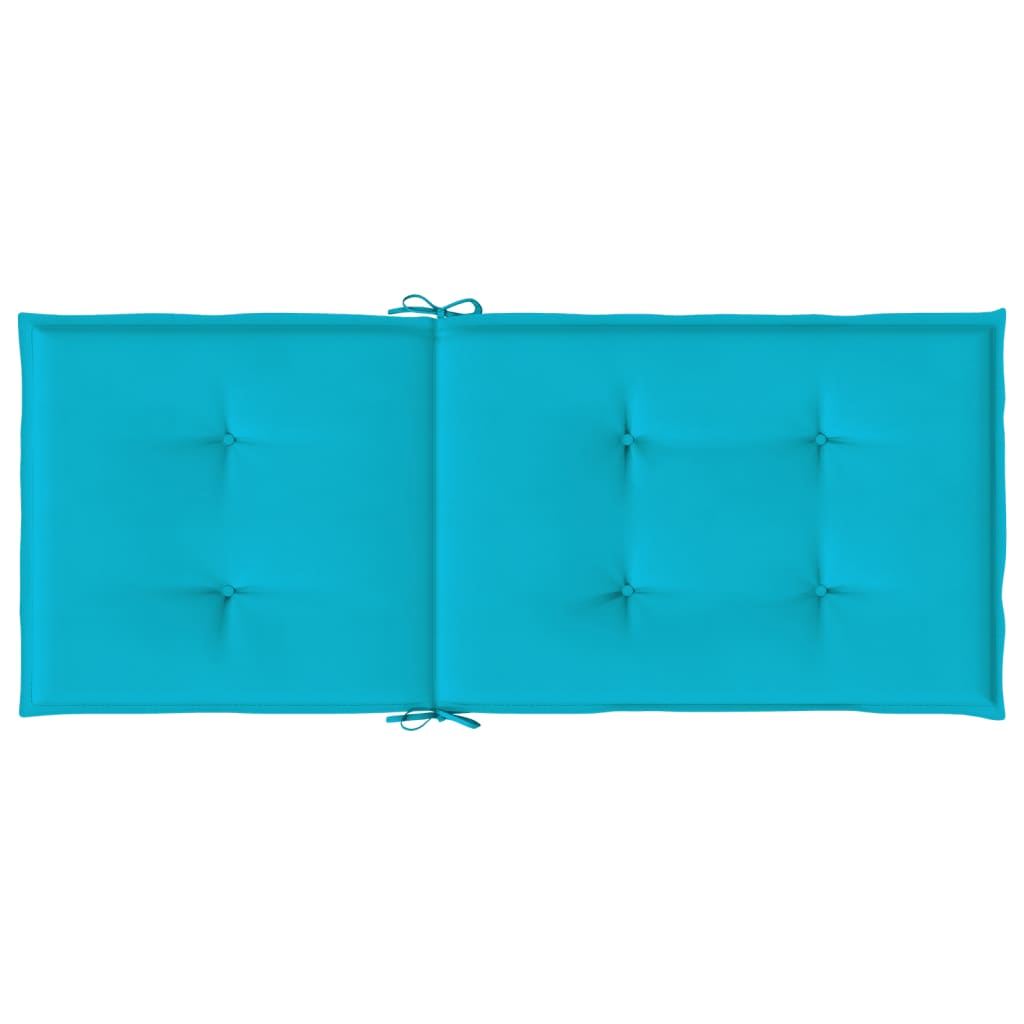 Cuscini per Sedia con Schienale Alto 6 pz Turchese in Tessuto - homemem39