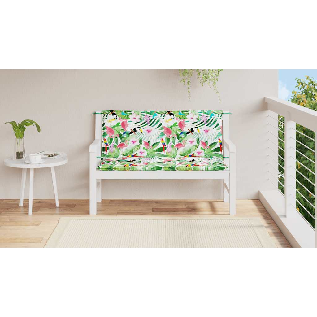 Cuscini Panca da Giardino 2pz Multicolore 120x50x7cm in Tessuto - homemem39