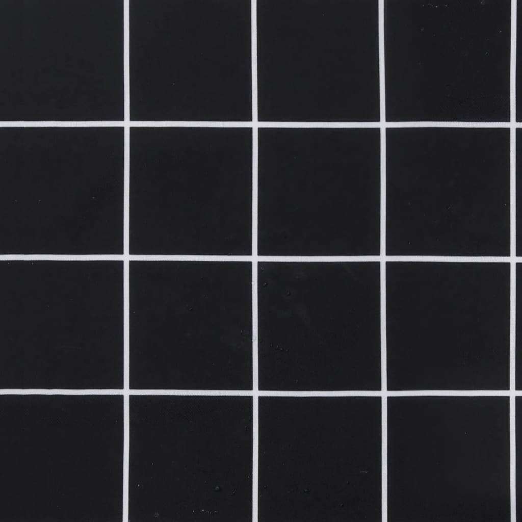 Cuscini per Pallet 3 pz Motivo a Quadri Nero in Tessuto Oxford - homemem39