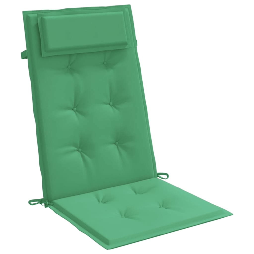 Cuscini per Sedia con Schienale Alto 2 pz Verde Tessuto Oxford - homemem39