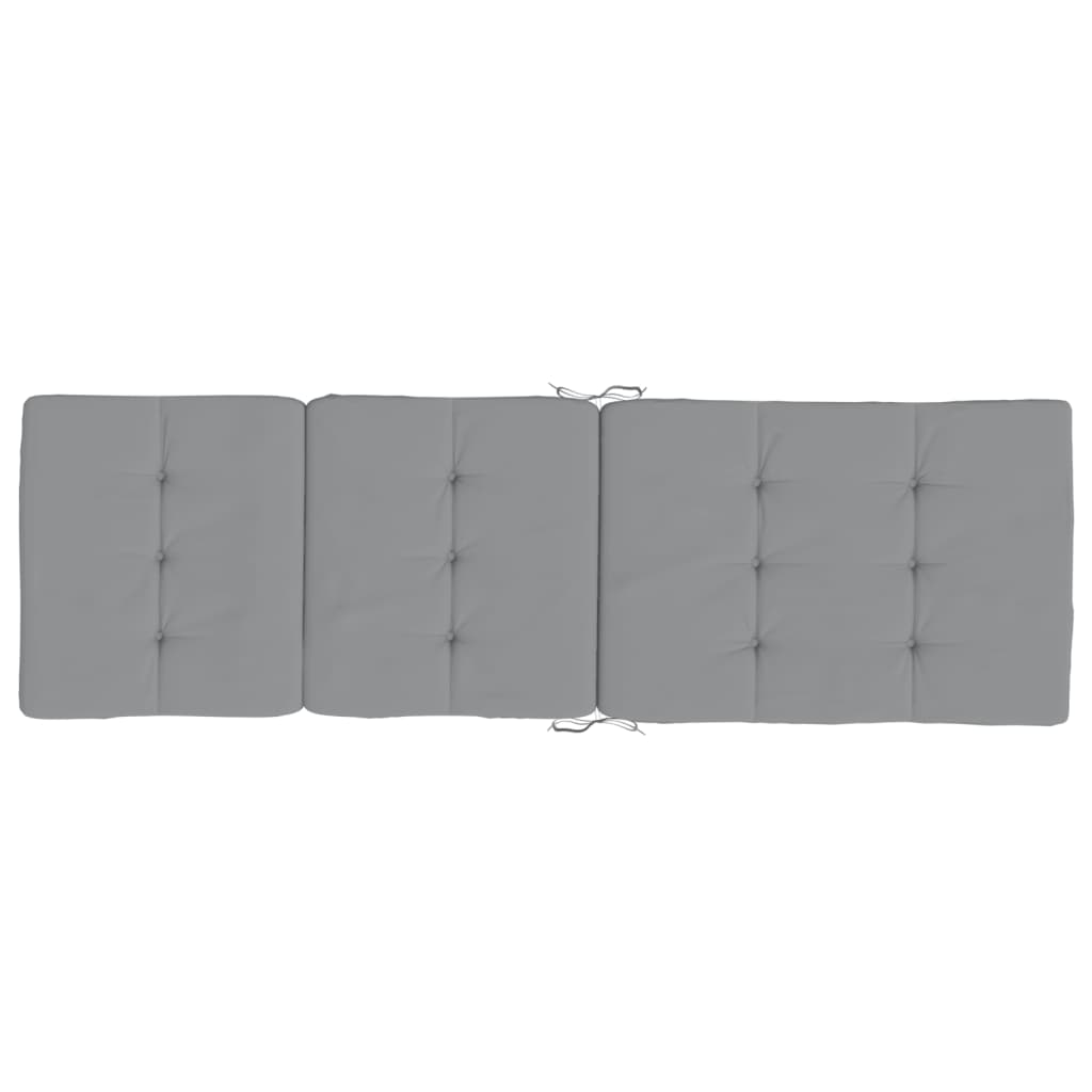 Cuscini per Sedia a Sdraio 2 pz Grigio in Tessuto Oxford - homemem39