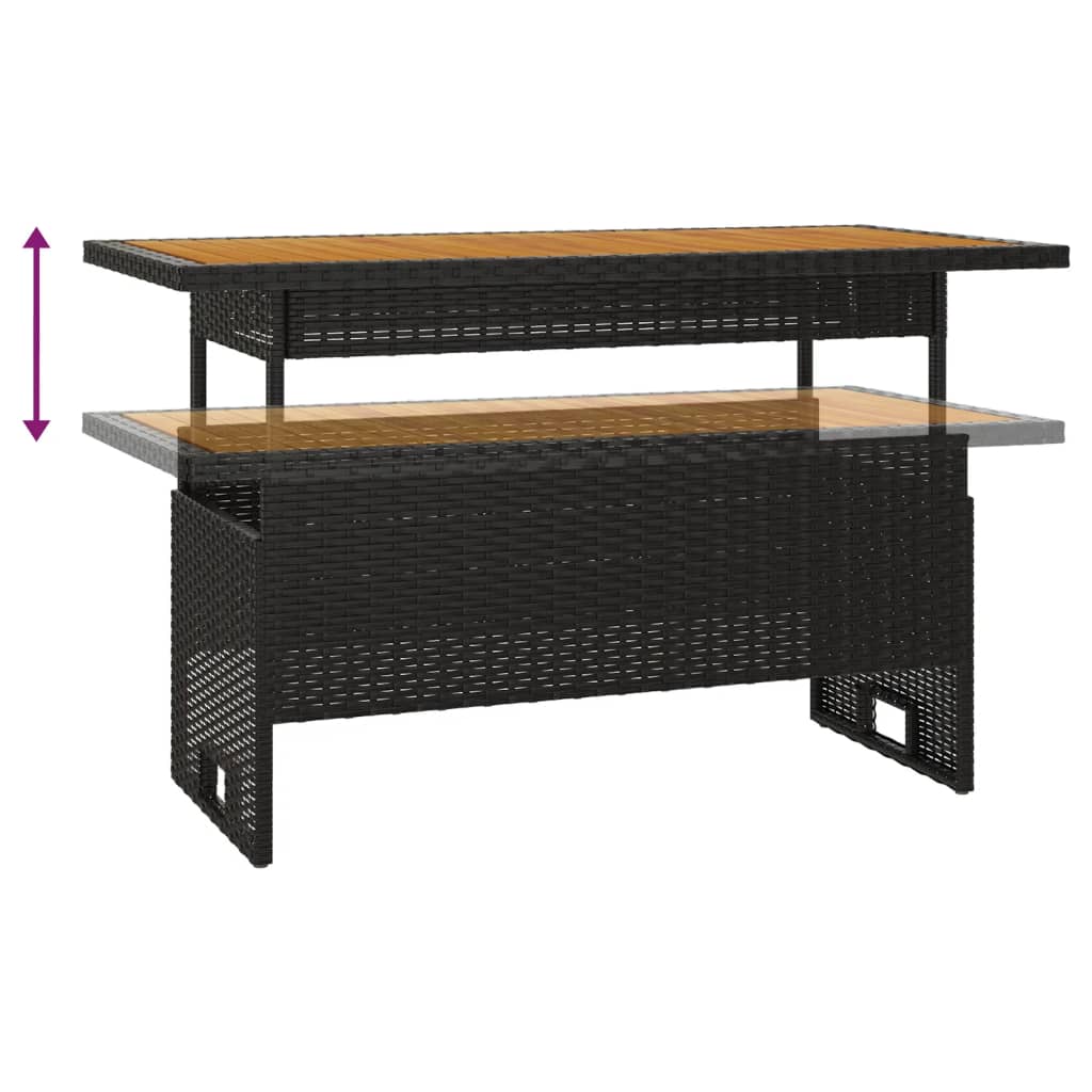 Set Divani da Giardino 3 pz con Cuscini Nero in Polyrattan | homemem39