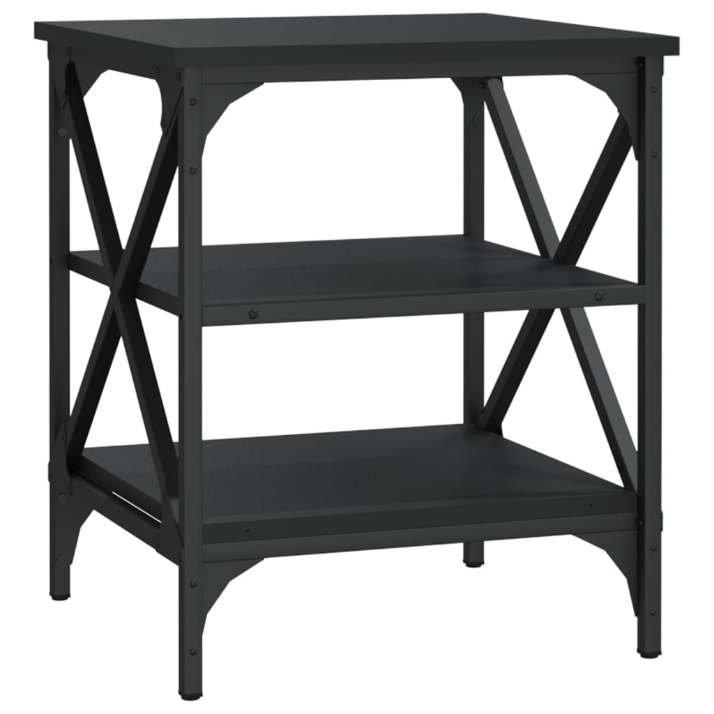 Tavolini 2 pz Neri 40x42x50 cm in Legno Multistrato - homemem39