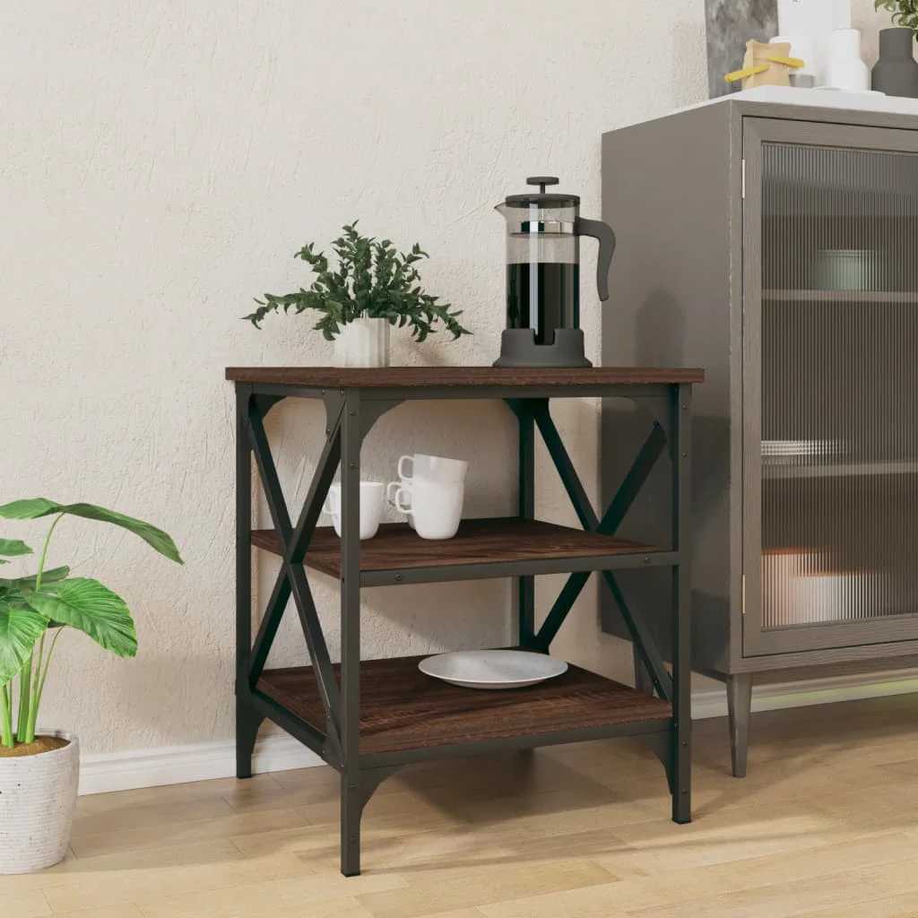 Tavolino da Salotto Rovere Marrone 40x42x50cm Legno Multistrato - homemem39