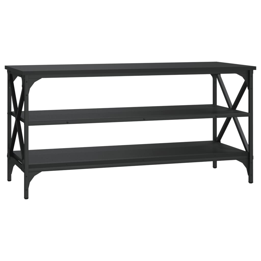 Mobile Porta TV Nero 100x40x50 cm in Legno Multistrato - homemem39