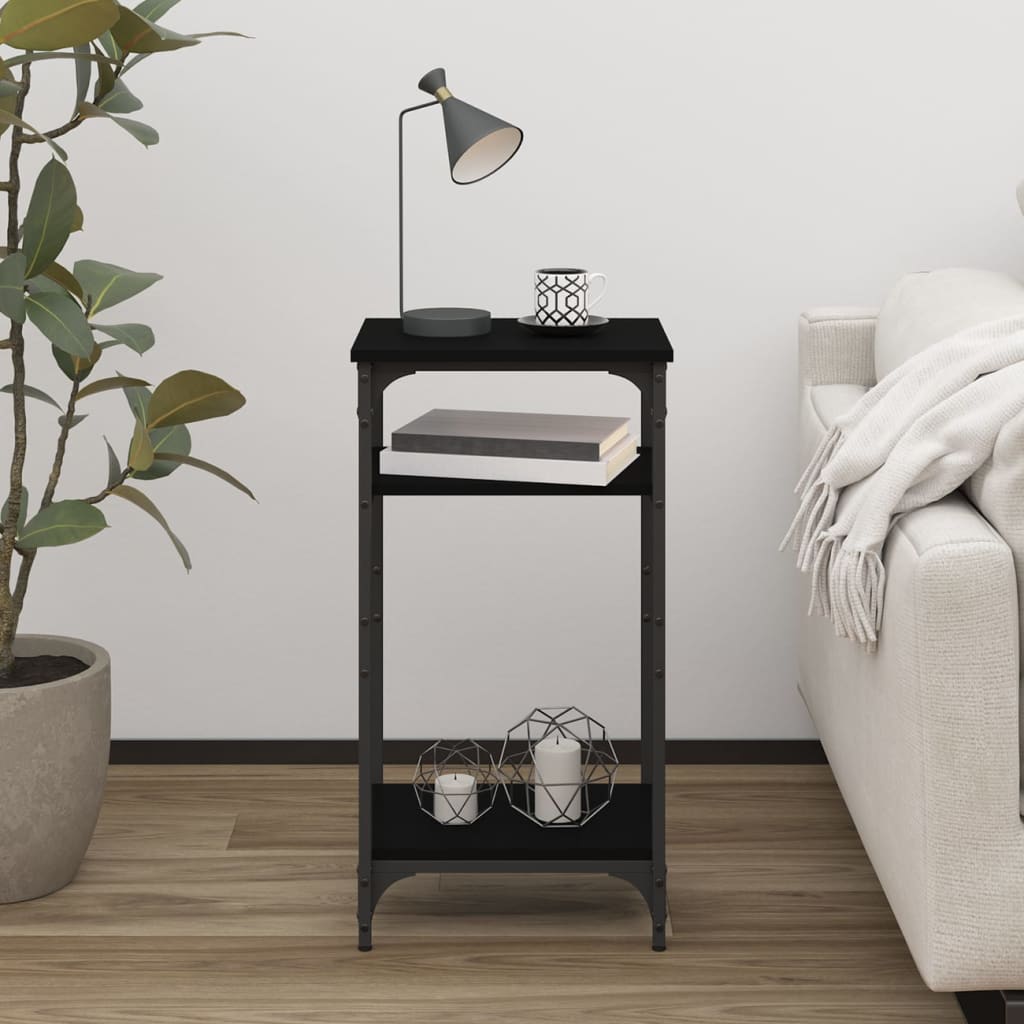 Tavolino Nero 40x30x75 cm in Legno Multistrato - homemem39
