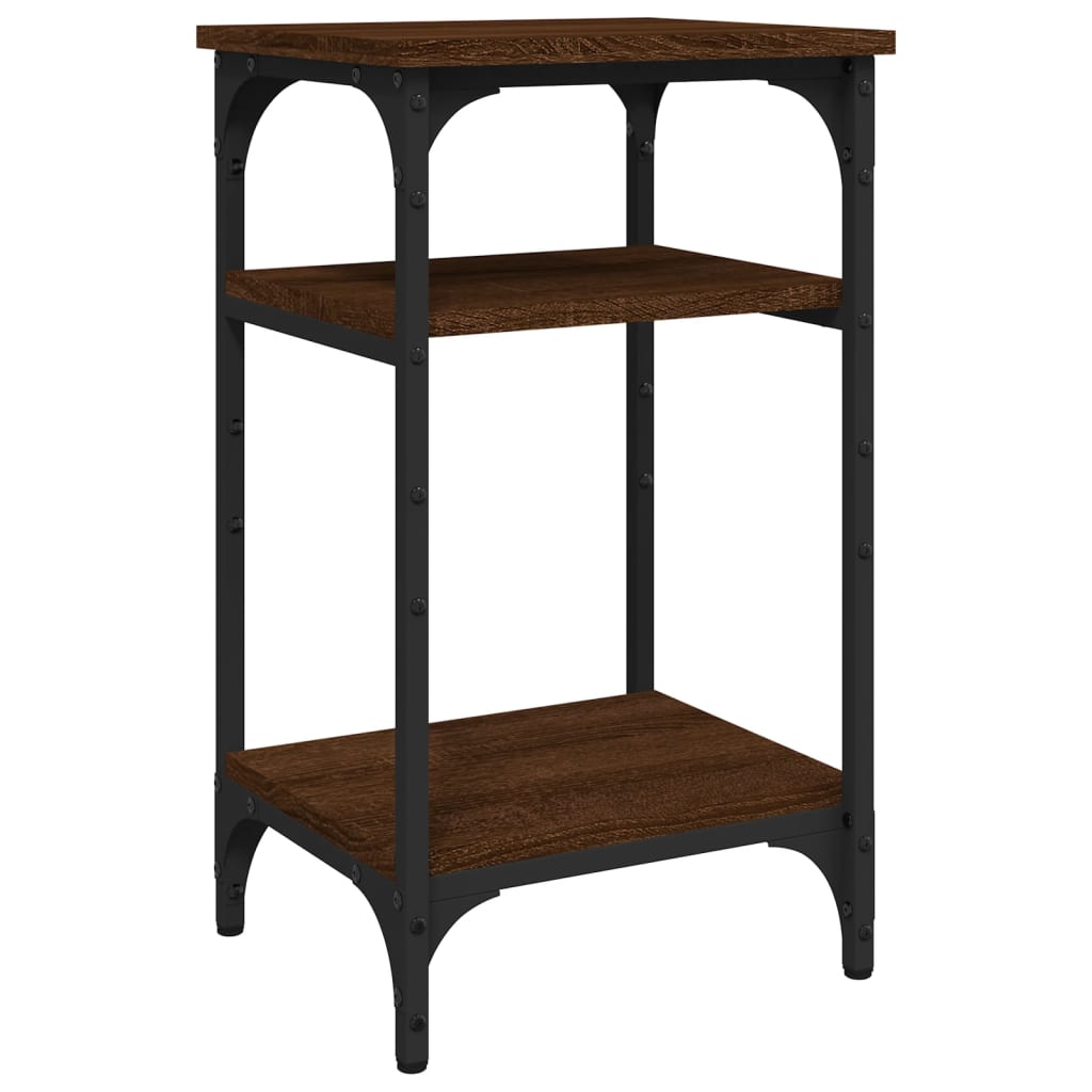 Tavolino Rovere Marrone 35x30x60 cm in Legno Multistrato - homemem39