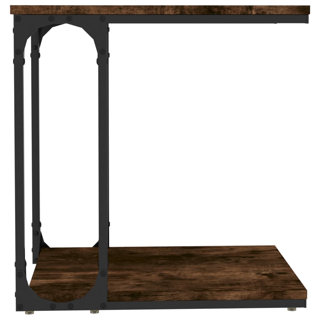 Tavolino da Salotto Rovere Fumo 50x35x52 cm Legno Multistrato - homemem39