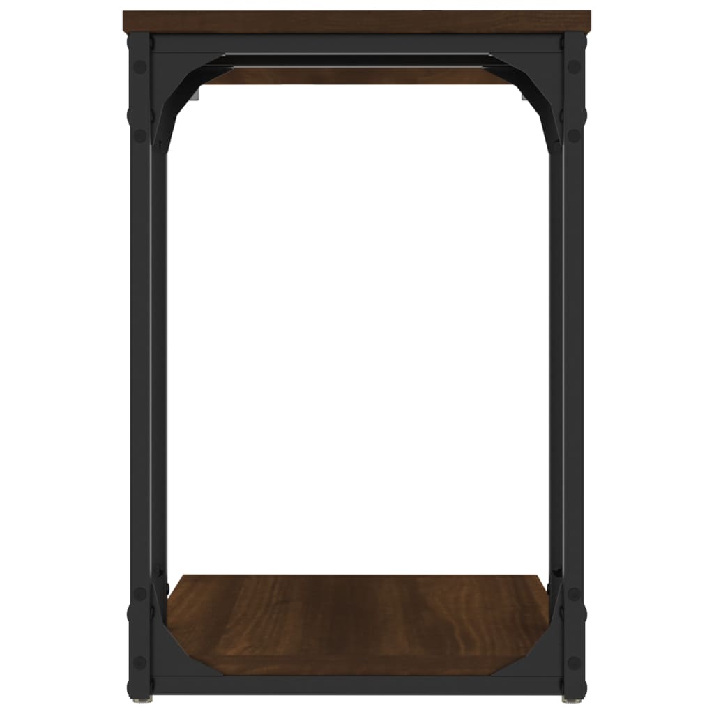 Tavolino Rovere Marrone 50x35x52 cm in Legno Multistrato - homemem39