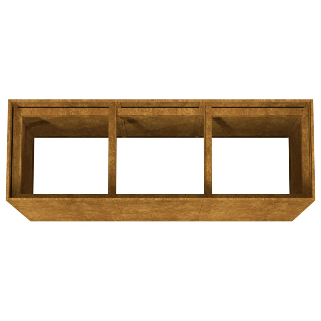 Fioriera Rialzata da Giardino 120x40x80 cm in Acciaio Corten - homemem39
