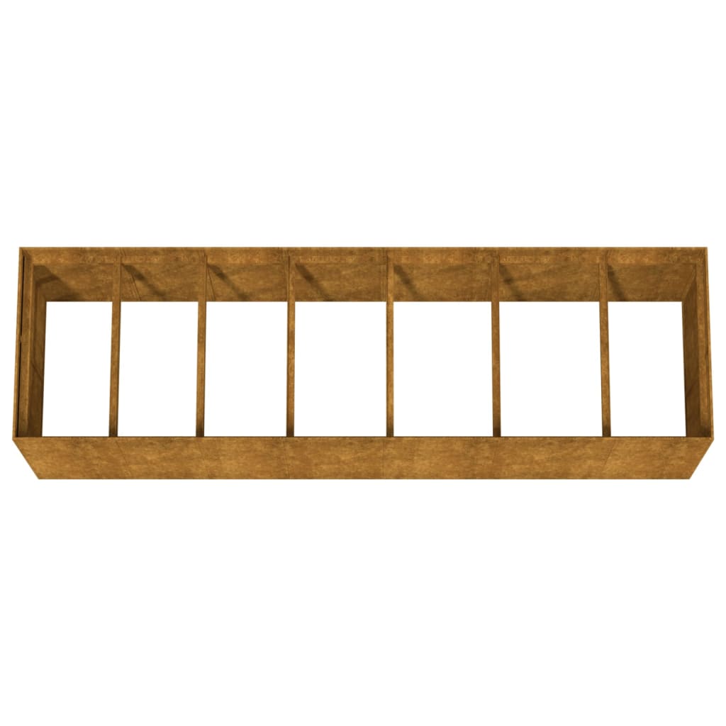 Fioriera Rialzata da Giardino 280x80x80 cm in Acciaio Corten - homemem39