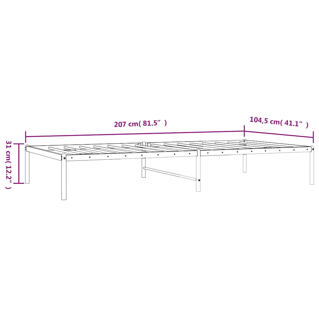 Giroletto in Metallo Nero 100x200 cm | homemem39
