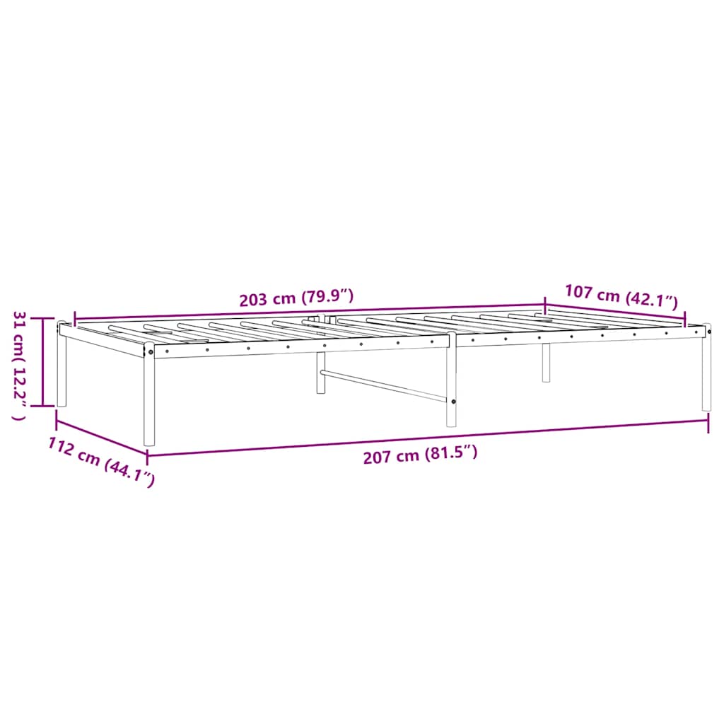 Giroletto Metallo Bianco 107x203 cm | homemem39