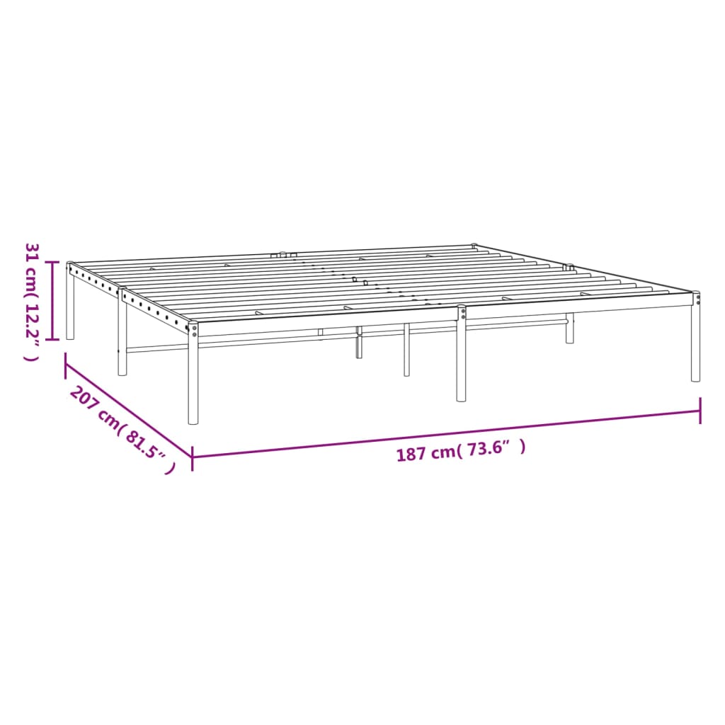 Giroletto Metallo Bianco 180x200 cm | homemem39