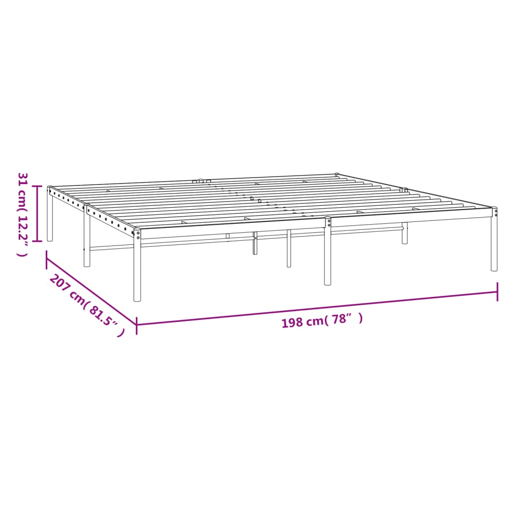 Giroletto Metallo Bianco 193x203 cm | homemem39