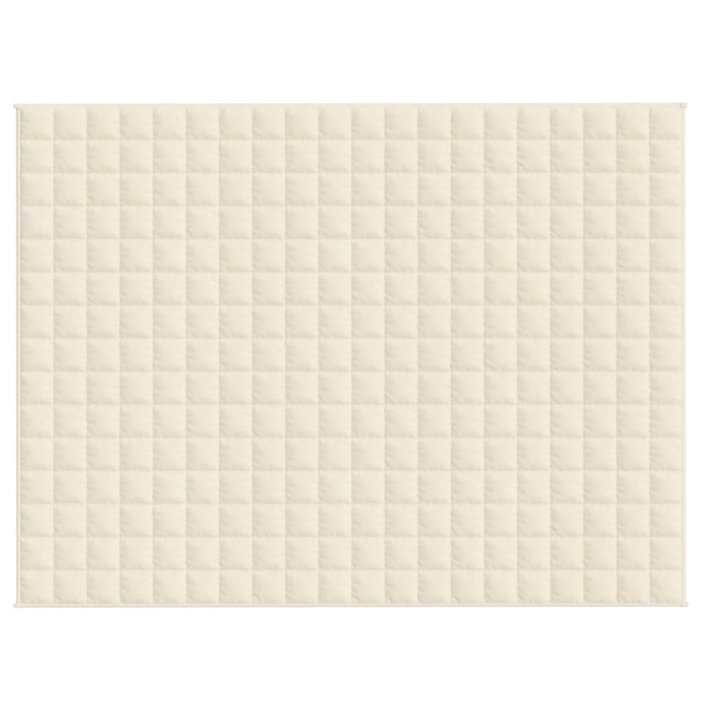 Coperta Ponderata Crema Chiaro 152x203 cm 7 kg Tessuto | homemem39