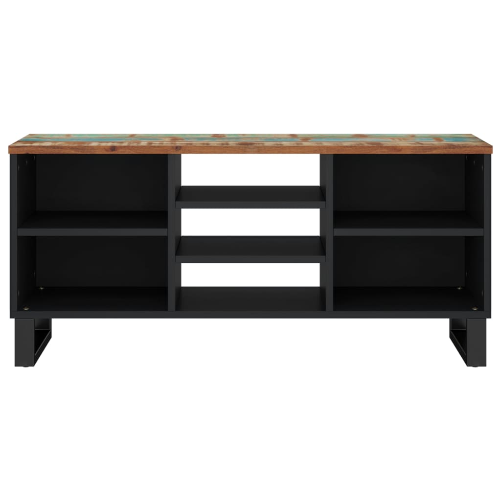 Mobile TV 100x33x46cm Legno Massello Recupero Legno Multistrato - homemem39