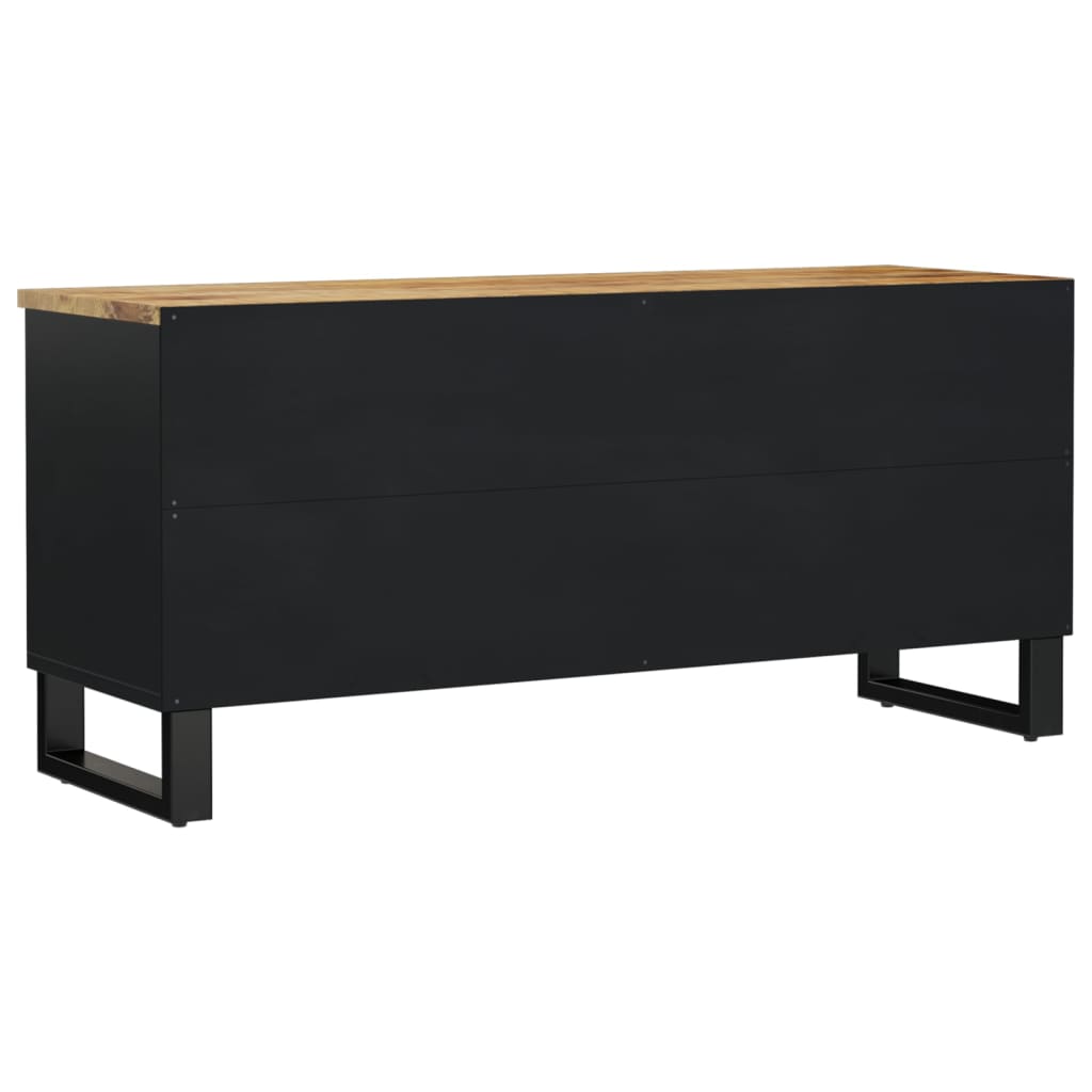 Mobile TV 100x33x46cm Legno Massello Mango e Legno Multistrato - homemem39
