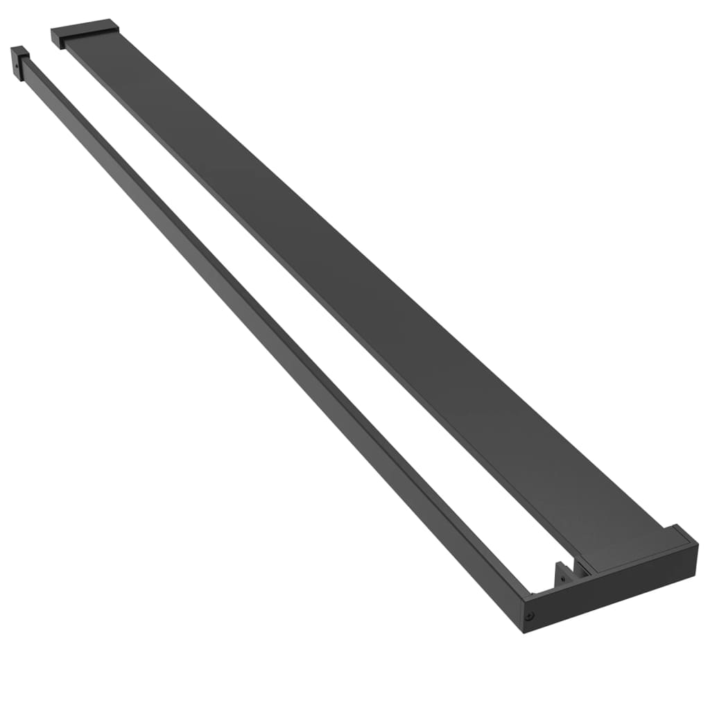 Mensola Doccia a Parete per Doccia Walk-in Nera 115cm Alluminio - homemem39