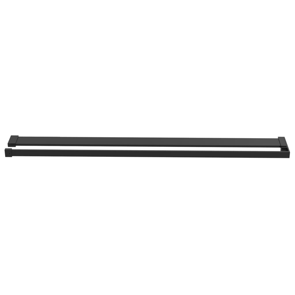 Mensola Doccia a Parete per Doccia Walk-in Nera 115cm Alluminio - homemem39