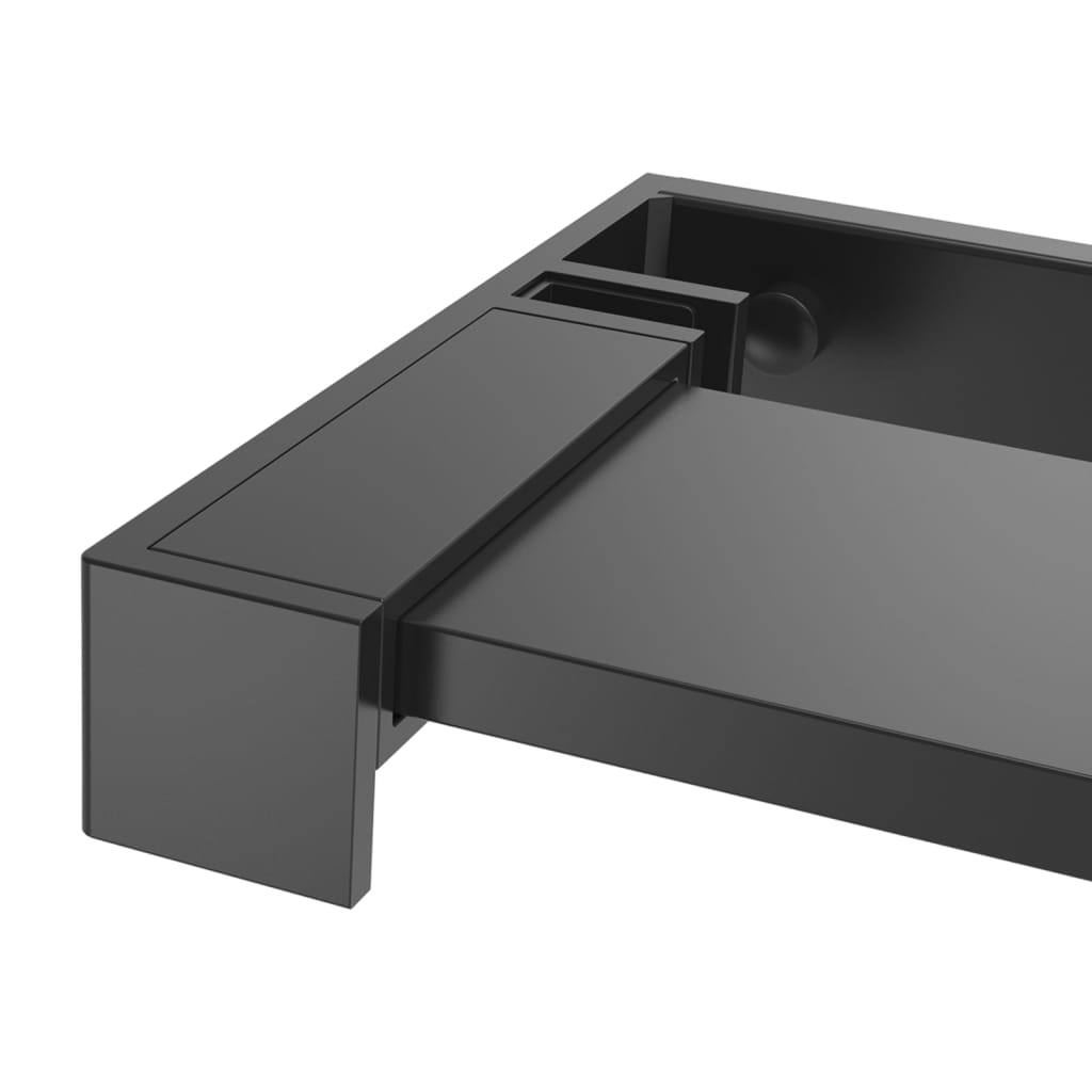 Mensola Doccia a Parete per Doccia Walk-in Nera 115cm Alluminio - homemem39