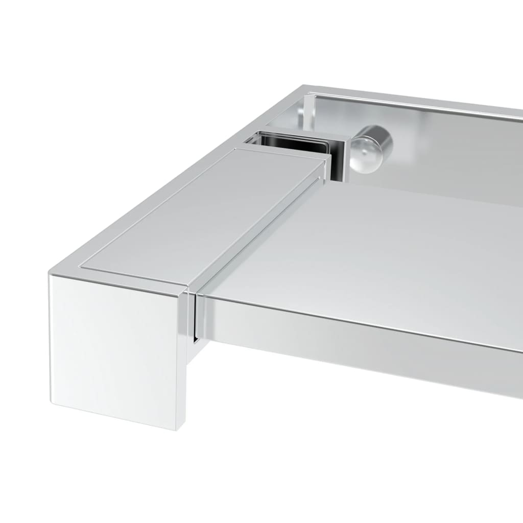 Mensola Doccia per Parete Doccia Walk-in Cromo 115 cm Alluminio - homemem39
