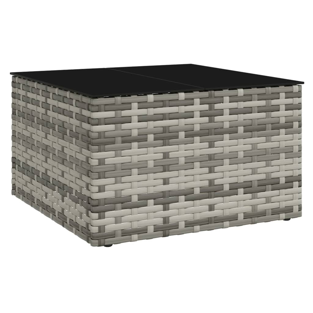 Set di Divani da Giardino 2 pz con Cuscini in Polyrattan Grigio