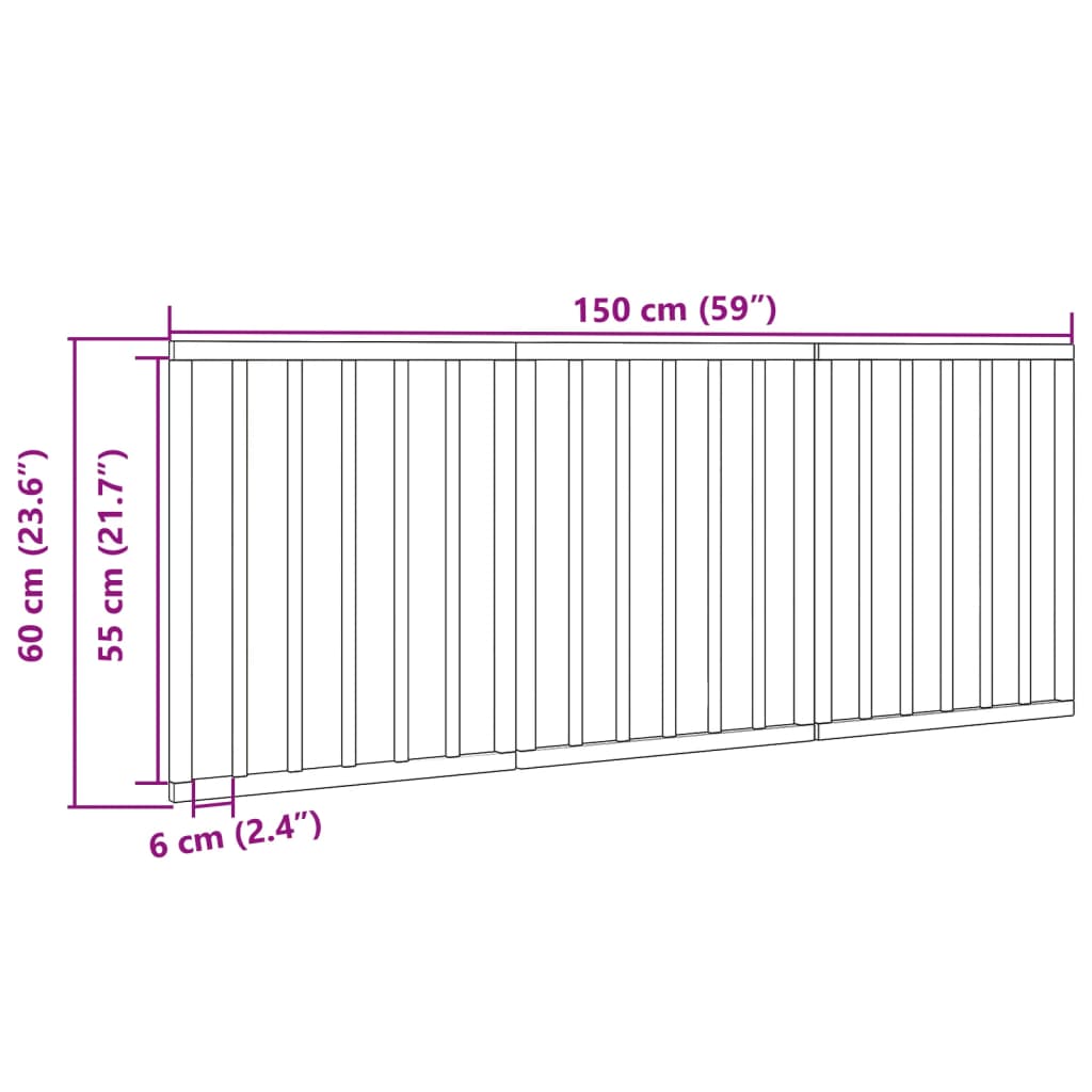 Cancello per Cani Pieghevole 3 Pannelli Nero 150cm Legno Pioppo | homemem39