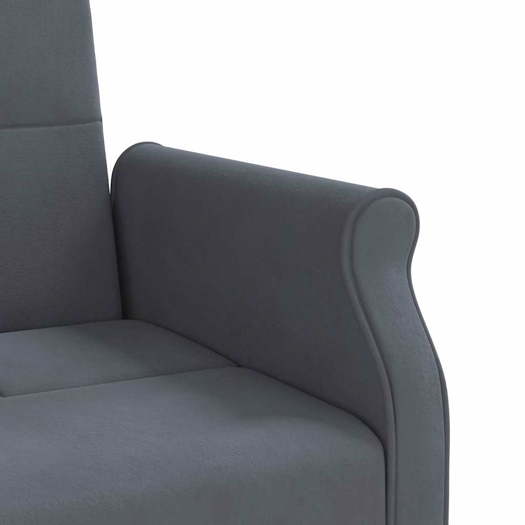 Divano Letto con Cuscini Grigio Scuro in Velluto - homemem39