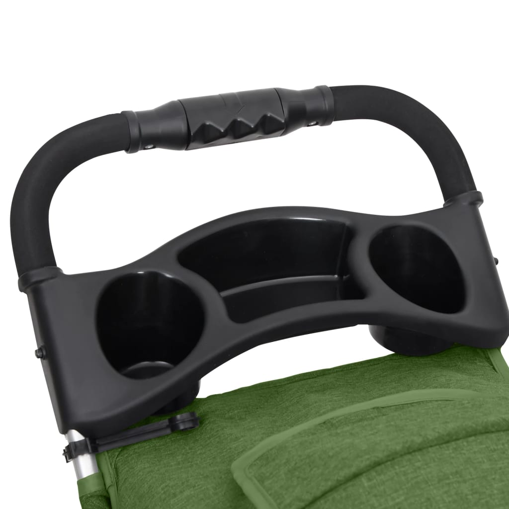 Passeggino per Cani Pieghevole Verde 80x46x98cm Tessuto Oxford - homemem39