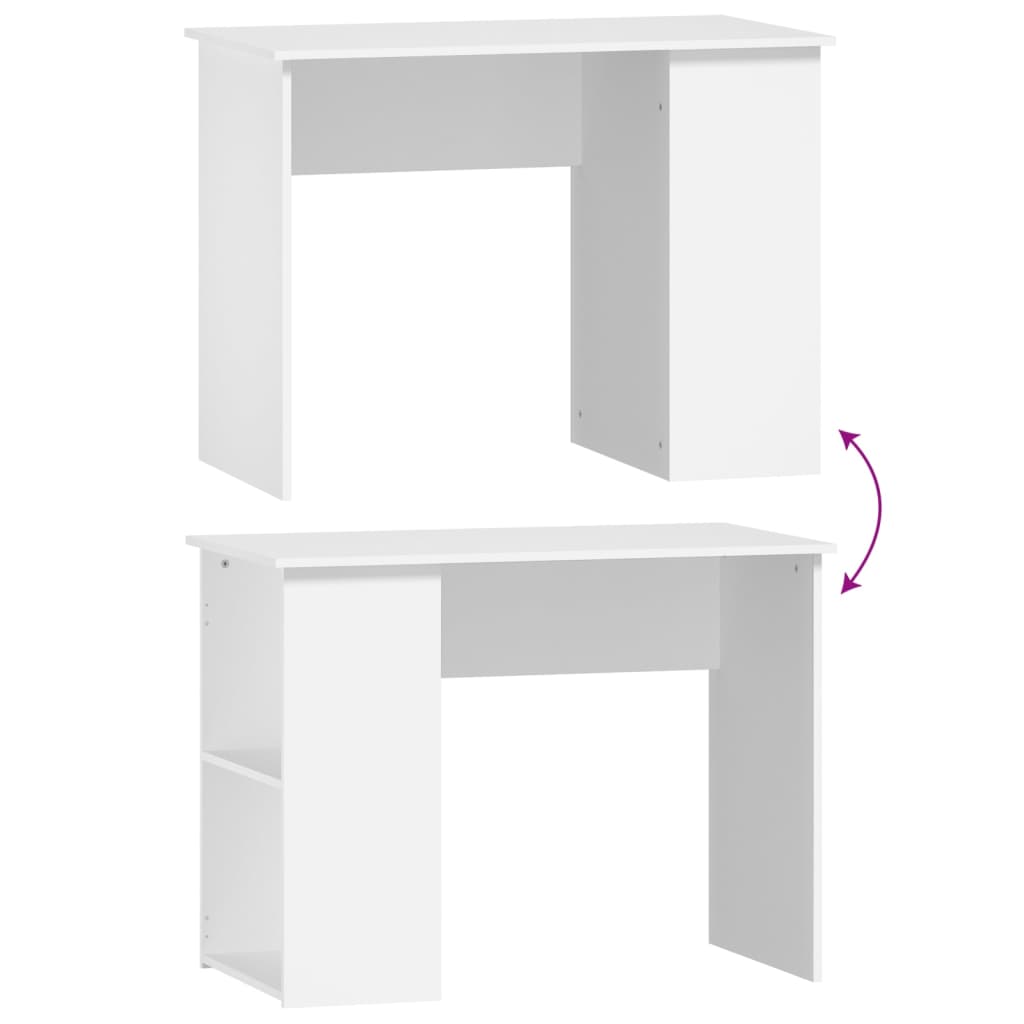 Scrivania Bianca 100x55x75 cm in Legno Multistrato - homemem39
