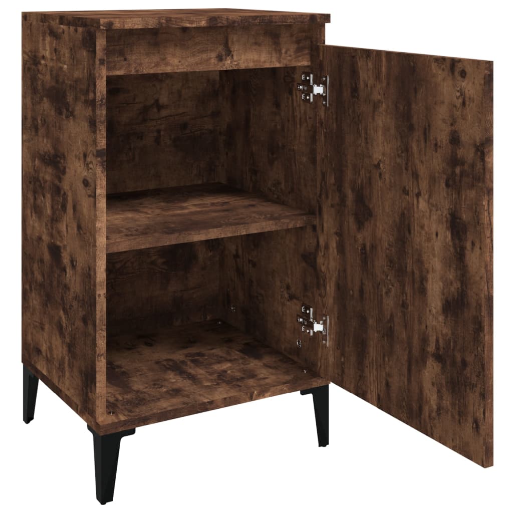 Comodini 2 pz Rovere Fumo 40x35x70 cm in Legno Multistrato - homemem39