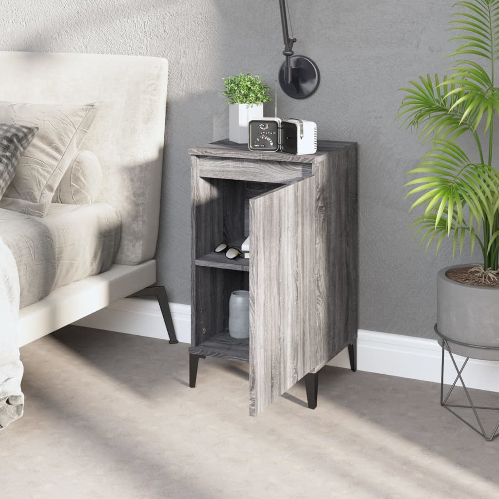 Comodini 2 pz Grigio Sonoma 40x35x70 cm in Legno Multistrato - homemem39