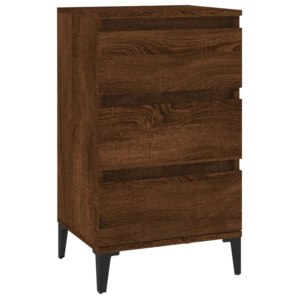 Comodino Rovere Marrone 40x35x70 cm in Legno Multistrato - homemem39