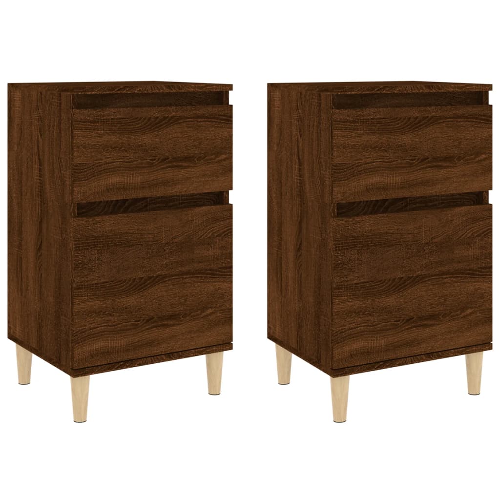 Comodini 2pz Rovere Marrone 40x35x70 cm - homemem39