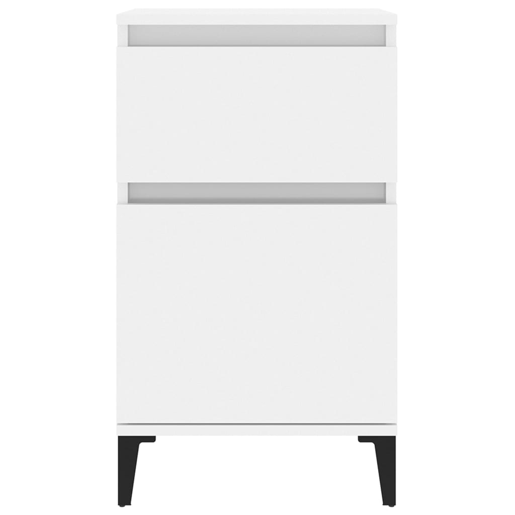 Comodini 2 pz Bianco Lucido 40x35x70 cm