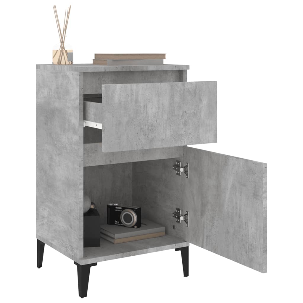 Comodini 2 pz Grigio Cemento 40x35x70 cm - homemem39