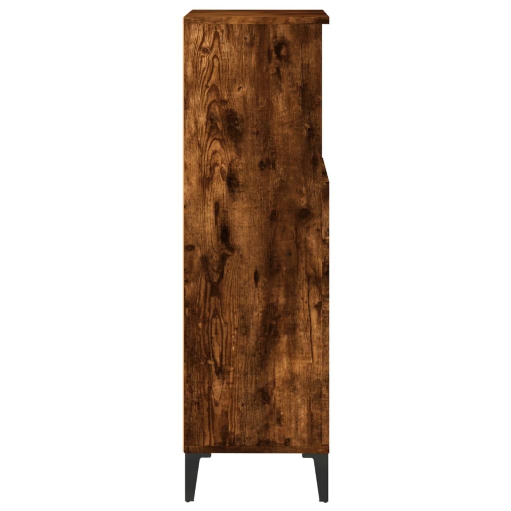 Armadietto Bagno Rovere Fumo 30x30x100 cm in Legno Multistrato - homemem39